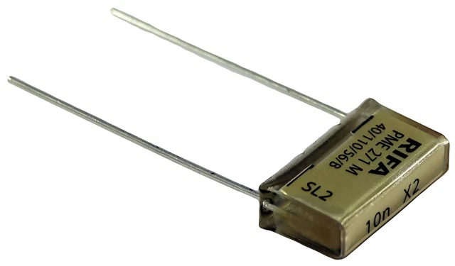 Condensateur RIFA PME 271 M X2 0.6µF 275V - 1 Pièce Neuve, Fabrication Finlande, Tolérance ±10%