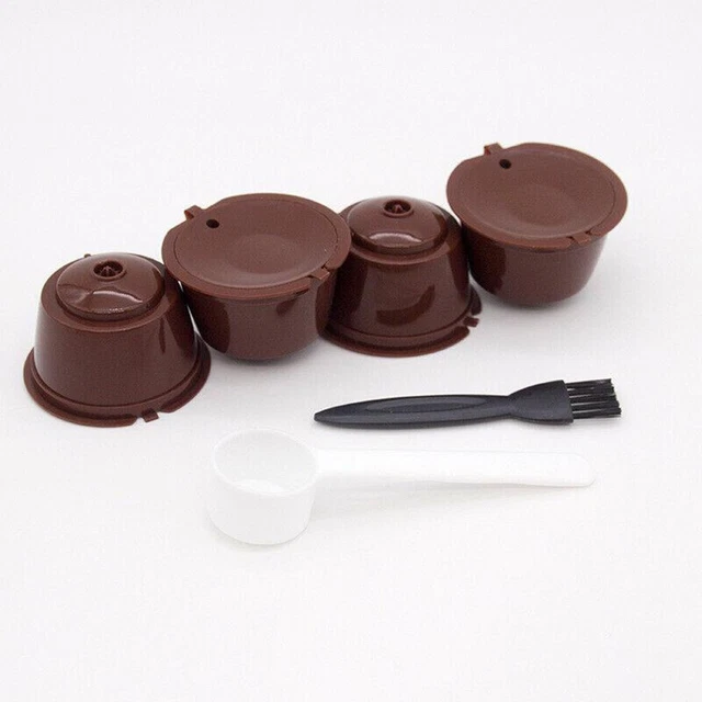 Langlebig Kaffee Kapsel 4pcs for Dolce Gusto Nachfüllbar Zubehör Brown