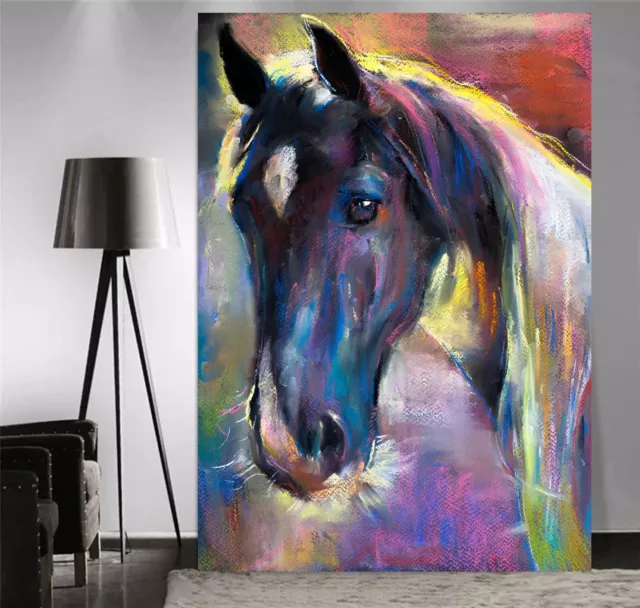 Horse Stunning Pastel Art Printed wrapped Frame Canvas Wall Art or Paper Print