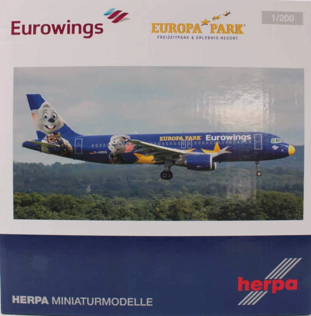 Herpa 611695 Véhicule Eurowings Airbus A320 Europa-Park-D