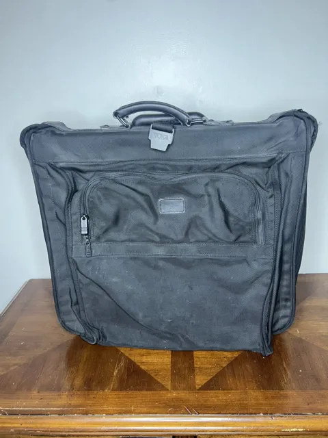 TUMI Large Suitcase Roller Ballistic Nylon Alpha Suit Travel Bag Black 21x20x9