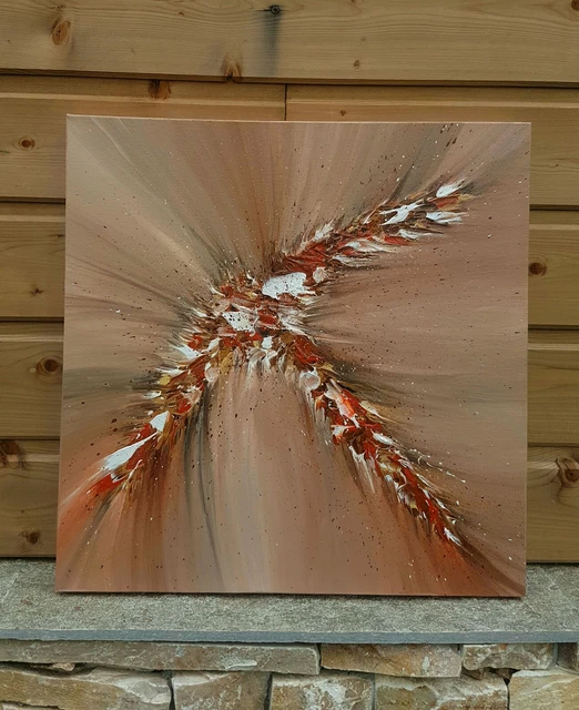 Tableau Art Abstrait Moderne - Impression Sur Verre Acrylique 125x50 Cm - Multicolore