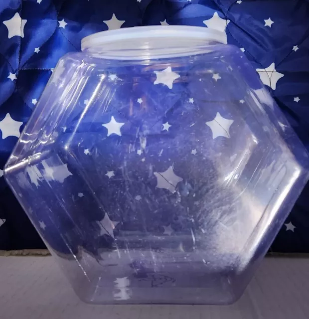 Used Gallon Clear Plastic Container Candy Jars (2-Pack); Hexagon Shaped