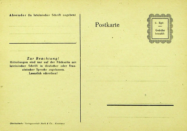 Deutschland Ungebraucht 6rpf Versand Bezahlt Postal Briefpapier Karte
