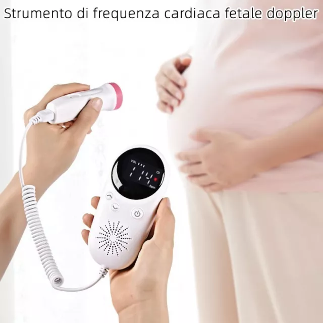 Doppler Fetale Prenatale Rilevatore Battito Cuore Monitor Pocket