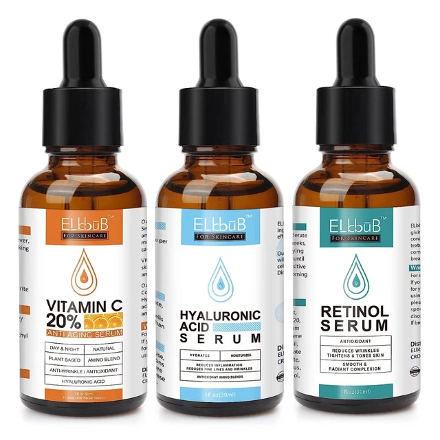 Siero Viso Con Vitamina C Ed E Acido Ialuronico Antirughe Vegan, 1x - Foto 3