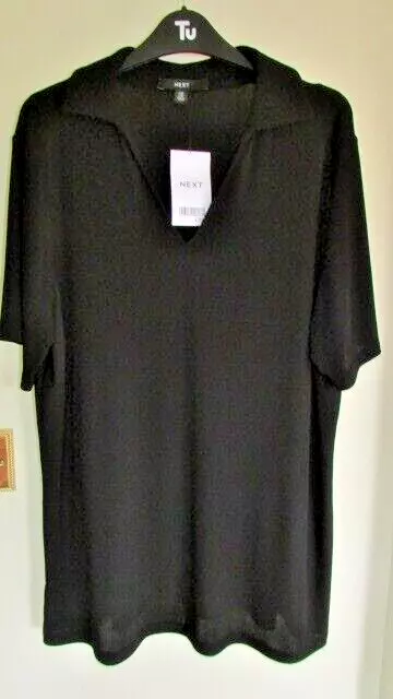 ladies lovely black stretchy ribbed top from Next size 22,bnwt,rrp £29