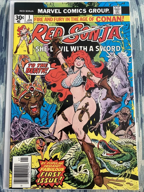 Red Sonja #1 Comic Book 1977 FN 1st Solo Ed Summer Frank Thorne Marvel Comics