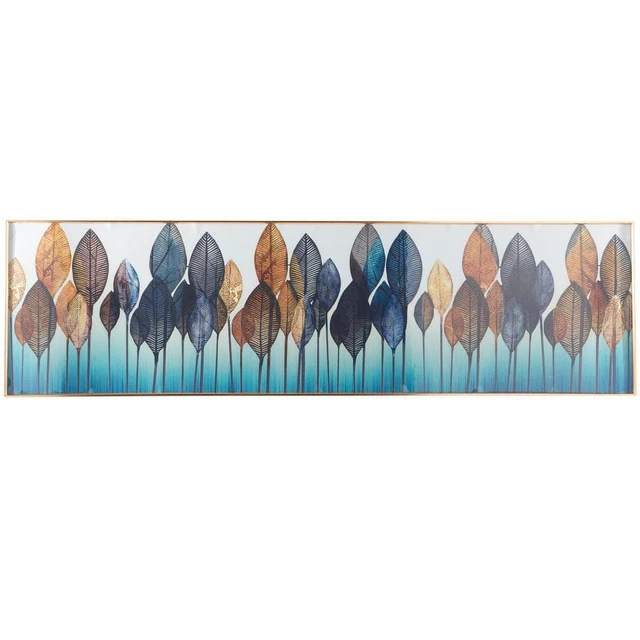 CosmoLiving de Cosmopolitan Wall Art (20""x71") 1 panel hoja enmarcada aluminio dorado