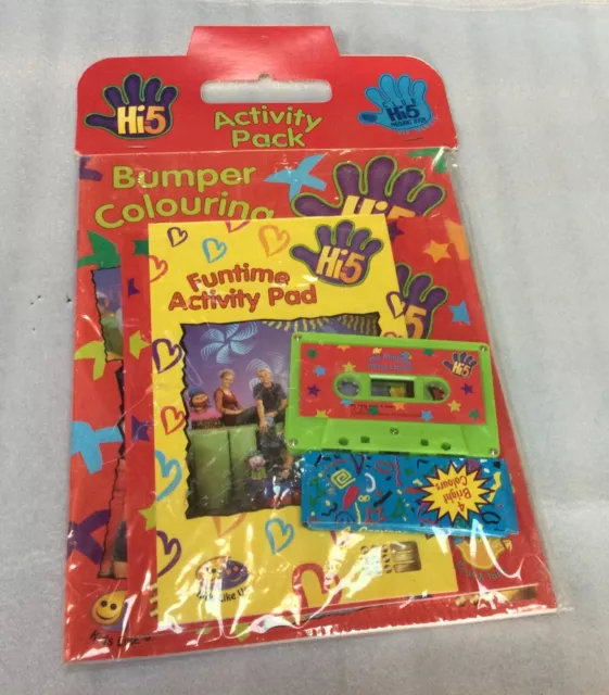 Hi-5 ACTIVITY PACK - Bumper COLOURING Pad, Crayons, Story Book. NEW sealed