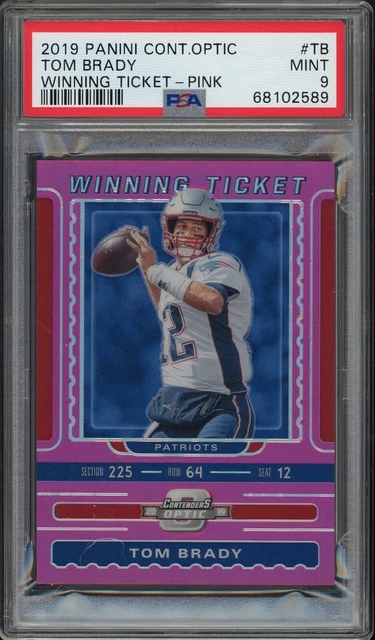 2019 Panini Contenders Optic Tom Brady Winning Ticket Pink /75 #TB PSA 9