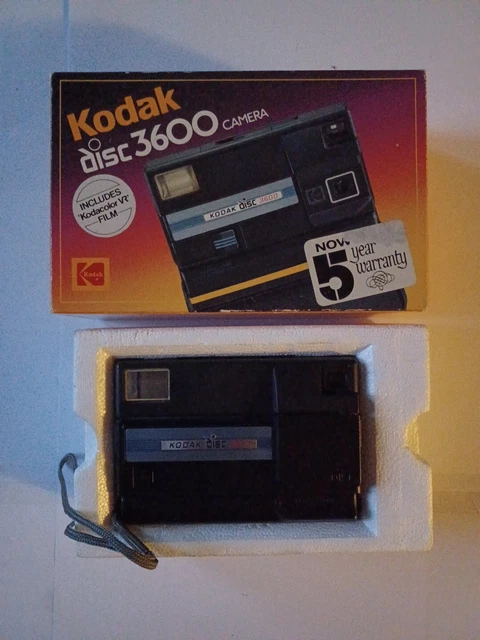 Cámara de disco Kodak 3600 vintage con caja original - sin probar -