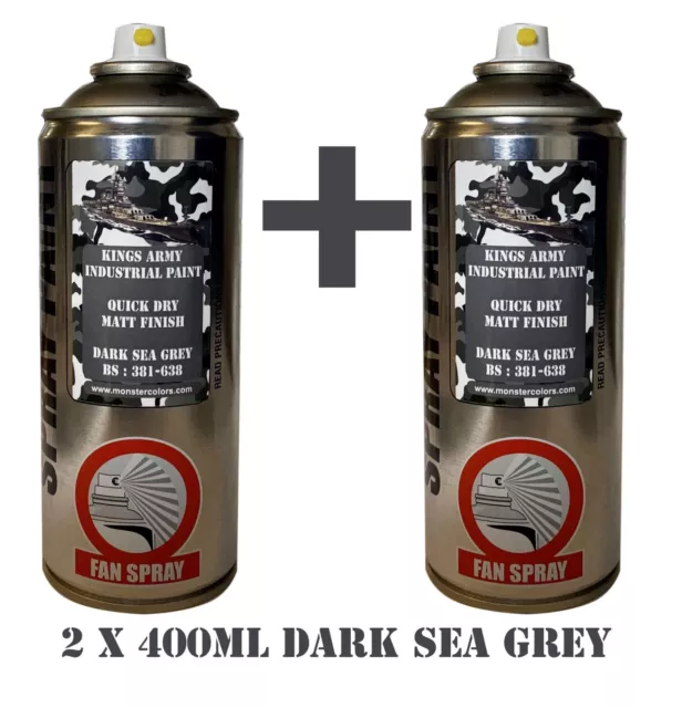 Dark Sea Grey Army Spray Paint Military Vehicle,paintball,airsoft,model paint X2