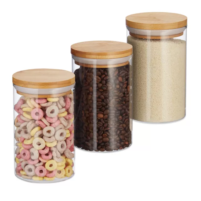 BARATTOLI PER CONSERVE contenitori in vetro per alimenti müsli pasta caffè  EUR 26,99 - PicClick IT