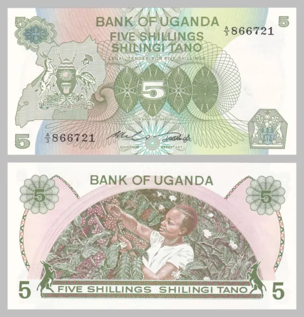 Uganda 5 Shillings 1982 p15 unz.