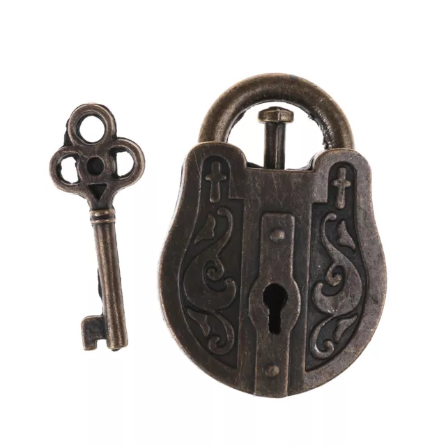 Vintage Metal Cast God Lock Key Puzzle Toy IQ&EQ Mind Brain Teaser Kid Gif-xd