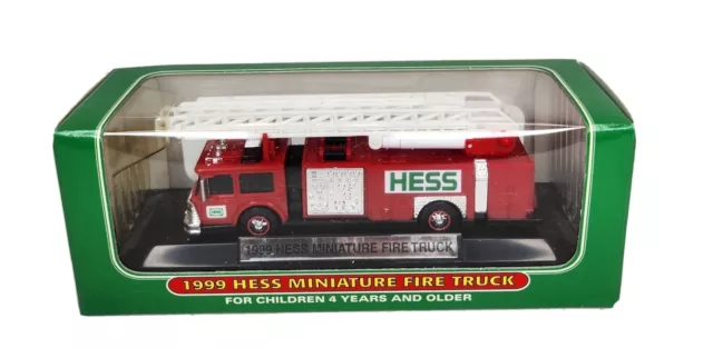 1999 HESS MINIATURE FIRE TRUCK  - NEW in BOX