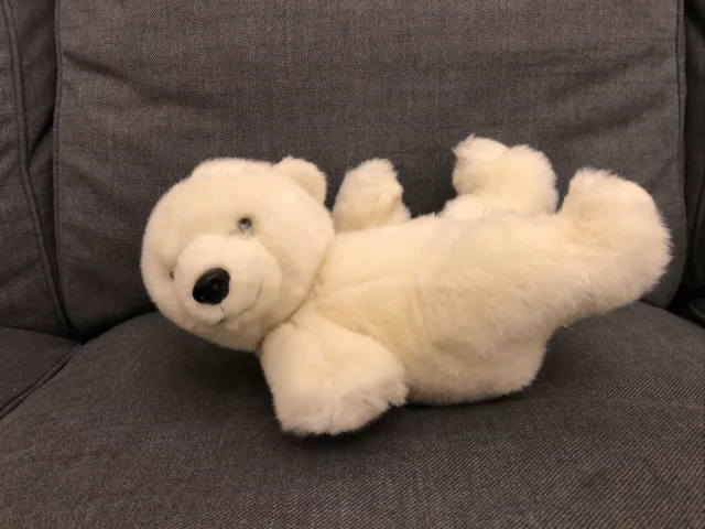 Living Nature Polar Bear Cub Playing Plush 28Cm - An511 Soft Teddy Toy Cute Snow