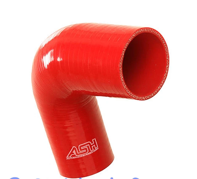 Tuyau De Refroidissement En Silicone Rouge 90° - ID 63-76 Mm, Longueur 90 Mm, Pour Liquide De Refroidissement, Huile