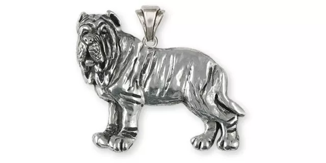 Neapolitan Mastiff Jewelry Sterling Silver Handmade Neapolitan Mastiff Pendant N