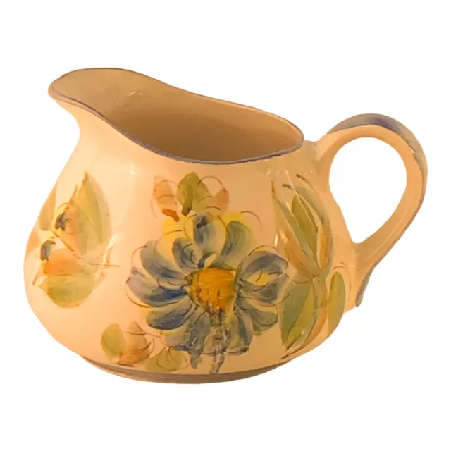 Hand Painted in Portugal Floral Pitcher P.3315    5" X 7" X 8"