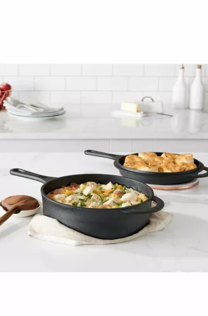 Amazon Basics Pre-Seasoned Cast Iron Skillet and Dutch Oven Set