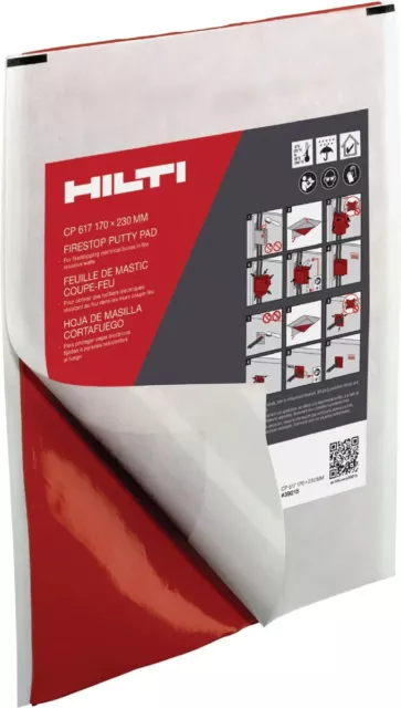 BRANDNEU & VERSIEGELT Hilti CP 617 Firestop Kittpads 170×230×3 mm Box mit 20