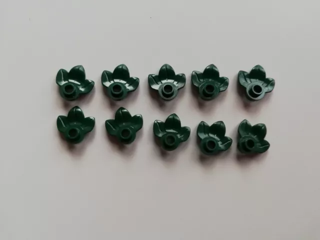 10x LEGO RICAMBIO ORIGINALE 6400754/32607 Foglia Albero Pianta Earth Green #8