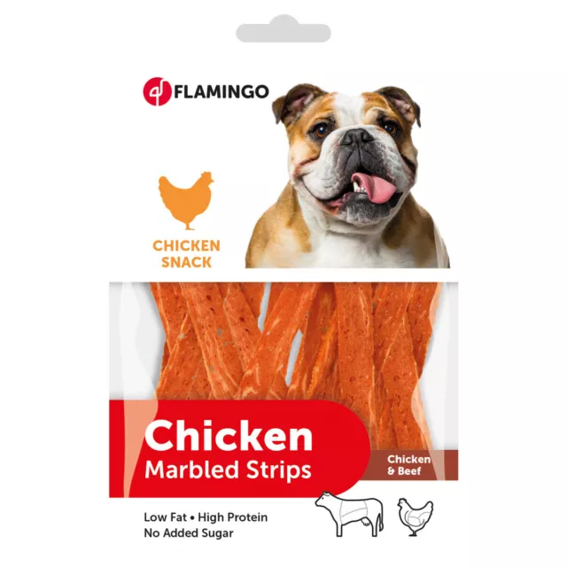 Flamingo Friandise pour Chien Chick L N Poulet & Bœuf 85 G, Neuf