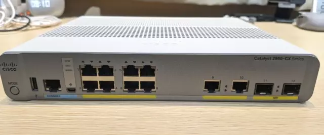 Cisco Catalyst 2960-CX Series WS-C2960CX-8PC-L Compact Switch 8-Port Used Japan