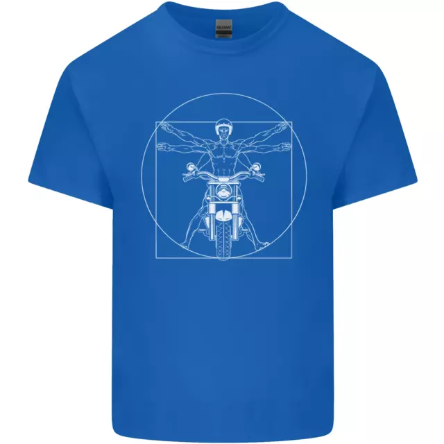 Maglietta Vitruvian Biker Moto Moto Bambini Bambini 3