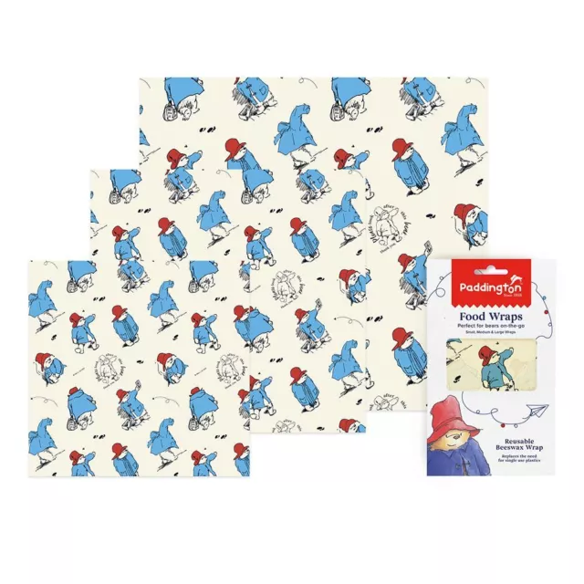 Eddingtons Bear Surtido Beeswrap - Conjunto De 3 Orgánico Comida Envolvente