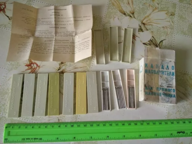 Vintage Tool USSR channel fillers Dental Dentist Tooths device 1983  Set 10 pcs