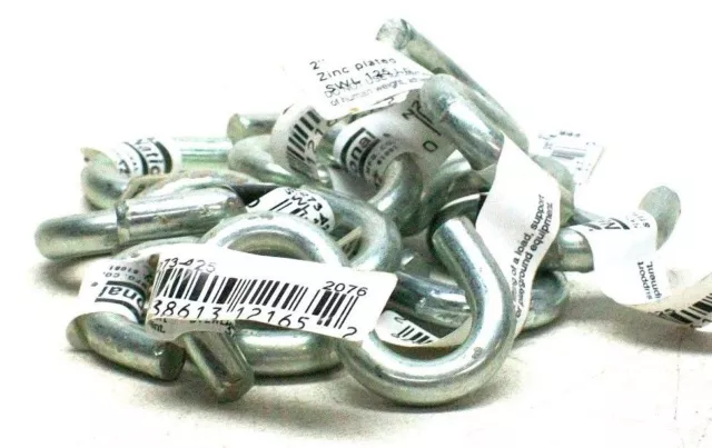 New 10 Pack Stanley/National Hardware 2" S-Hook 125# Steel/Zinc