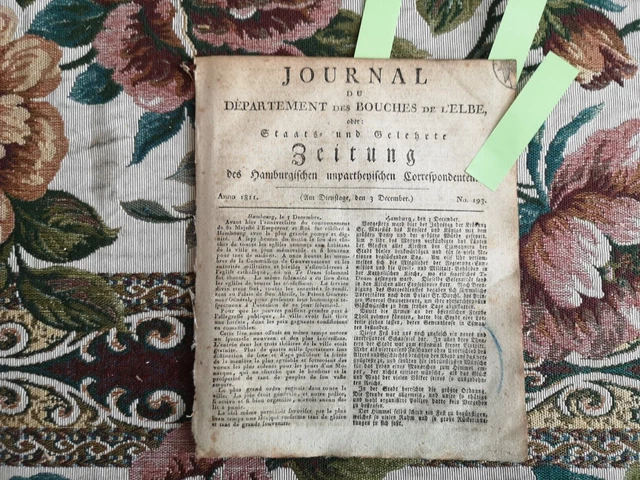 1811 Zeitung  Hamburg 193 Hamburg Feier Toamasina Madagaskar Seegefecht Astratea