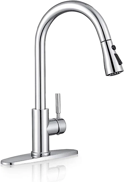 Kitchen Sink Pull Down Mixer Taps Spray High Arc Single Handle Lever Boutique