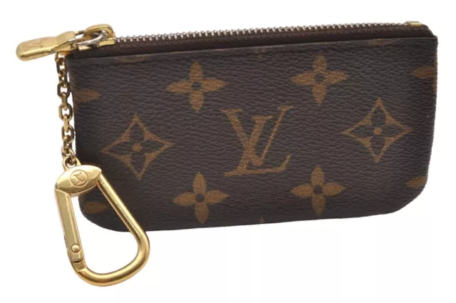 Authentic Louis Vuitton Monogram Pochette Cles Coin Purse Case M62650 LV 7417I
