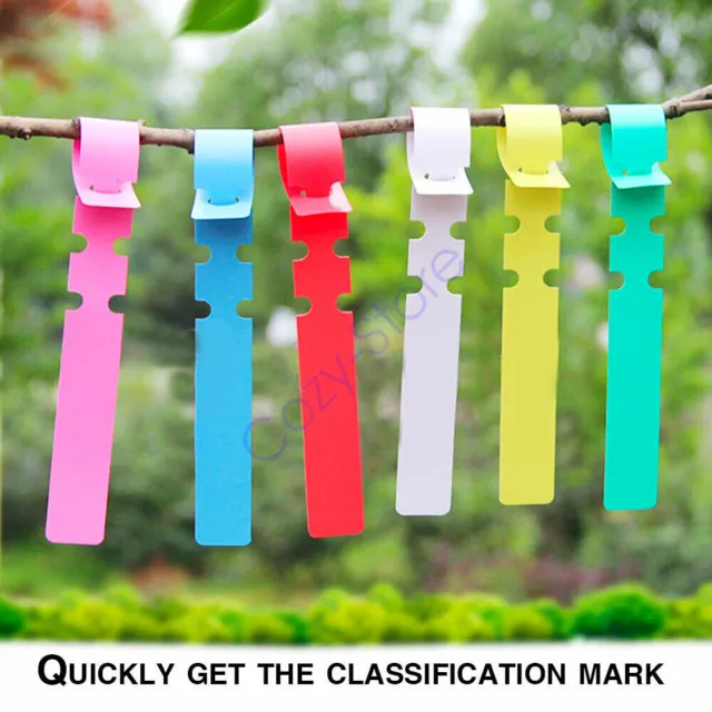 100~500PCS Plastic Plant Tree Hanging Markers Tags Nursery Seed Gardening Labels