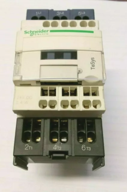 Schneider Electric LC1D093BL TeSys Lc1 3 Pole Contactor 9 a 4 KW 24 V DC Coil