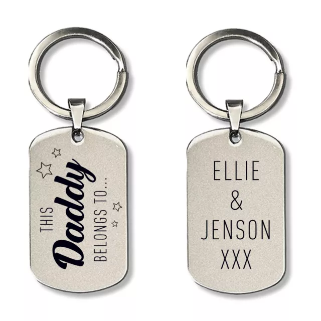 Personalised Engraved Keyring Birthday Fathers Day Gifts for Mum Dad Nan Grandad