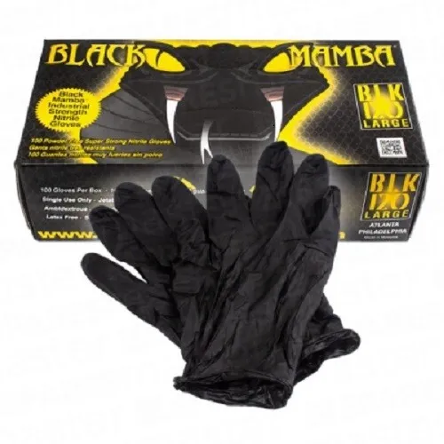 Black Mamba 6.25 mil Nitrile Glove-Black Medium | BLK110