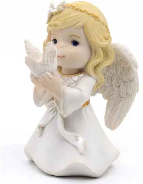 Comfy Hour Faith and Hope Collection Kneeling Praying Girl Angel and Peace Dove