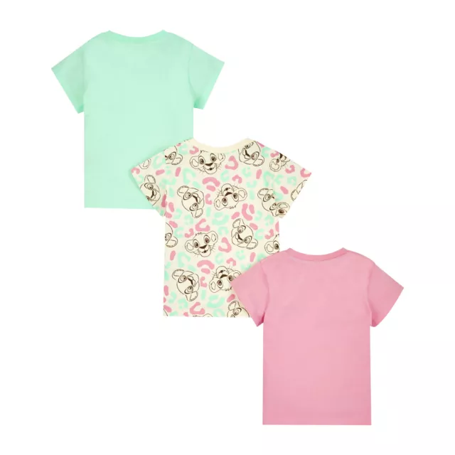Disney Re Leone T-shirt ragazze confezione da 3, 3pk T-shirt Simba, età 3 - 10 anni 2