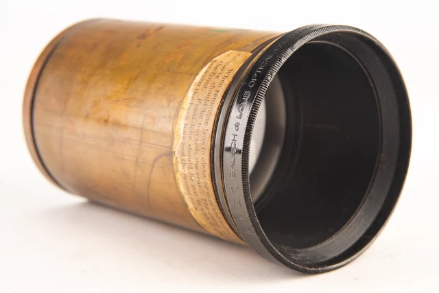 Bausch & Lomb Optical Co 10 Inch 254mm Brass Projection Lens Antique V23