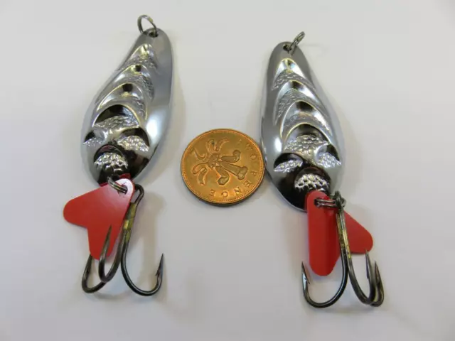 TWO MOLLE FAT 24g Spoon lures  pike perch bass trout river rock lrf sea fishing