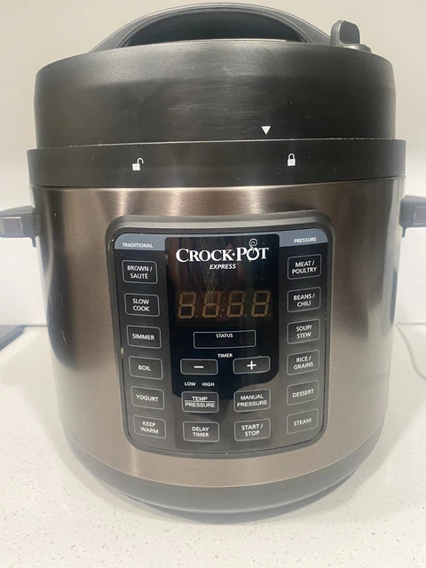 Crock-Pot - Express 6-Quart Easy Release Multi-Cooker  pressure Stainless Steel