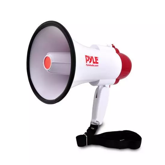 Handheld Megaphone Pyle Pro PMP30 30W Loudhailer PA Speaker Siren With Strap