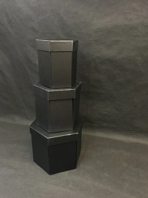 SET OF 3 Collapsing Storage Boxes/mosaic Boxes /Nesting/Stack/Baby/Home ...