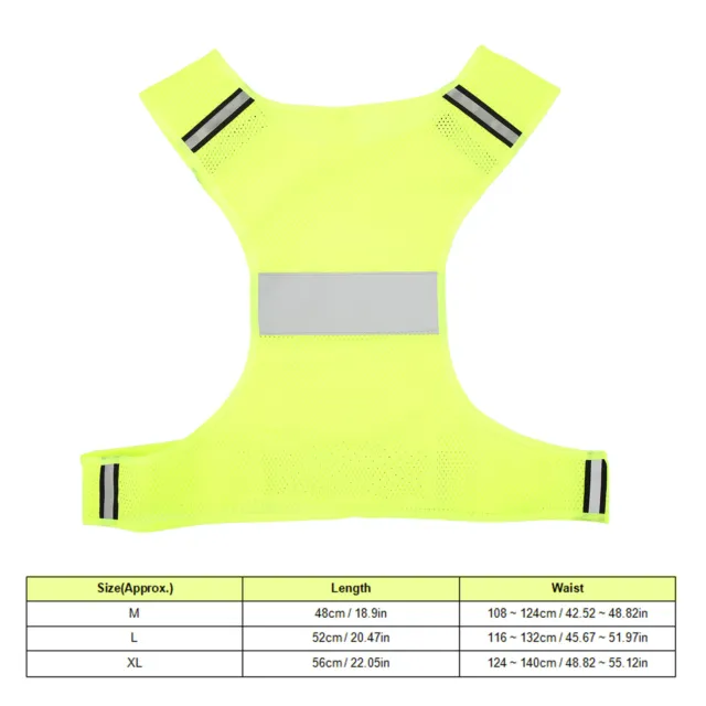 (L)Safety Vest Reflective Running Vest Wide Application Pocket Breathable For