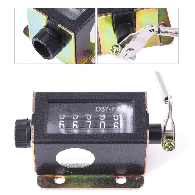 5-stelliger mechanischer Zähler mit Reset |Round Tally Clicker DE